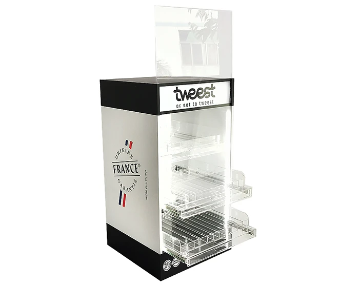 The front door of the electronic cigarette display rack allows easy access to the products in the display rack by sliding The front door of the electronic cigarette display rack allows easy access to the products in the display rack by sliding